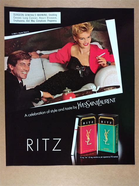 ysl smoking|yves Saint Laurent cigarettes 1986.